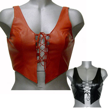 Leather Tops | Bras | Leather Halter Tops For Women - by Kookie Intl